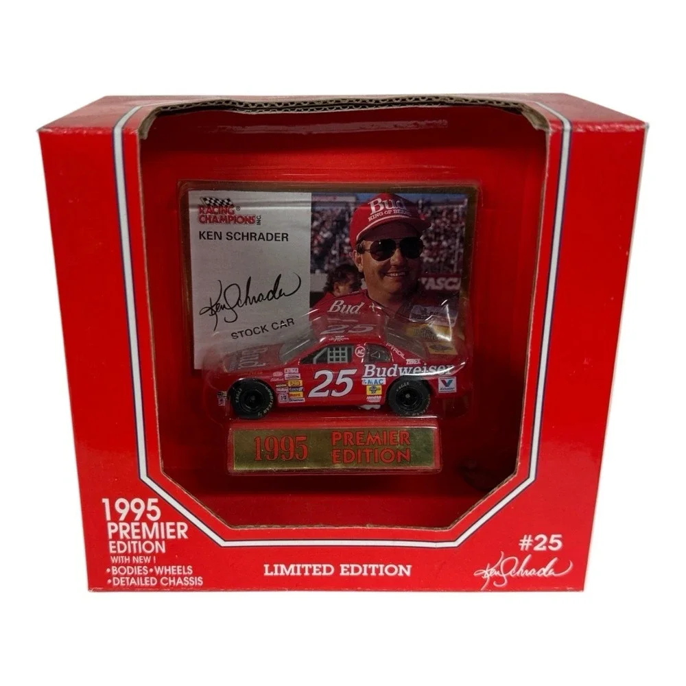 Ken Schrader 1995 #25 Budweiser NASCAR Racing Champions 1:64 Diecast Box Fade